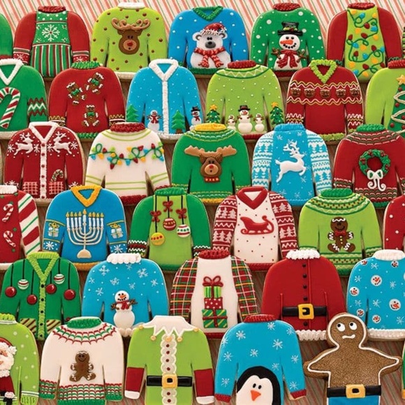 Cobble Hill "Ugly Xmas Sweaters" Jigsaw Puzzle - 1000 piece - Picture 1 of 6